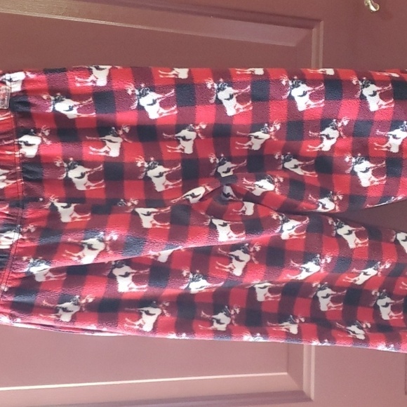 Open Trails Buffalo check fleece pants with moose Size XS men's - Picture 5 of 11
